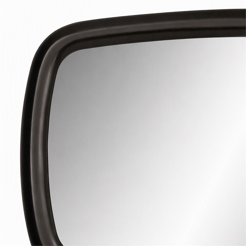 Pemberly Row Oval Glam Mirror in Black High Gloss Finish