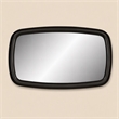 Pemberly Row Oval Glam Mirror in Black High Gloss Finish