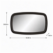Pemberly Row Oval Glam Mirror in Black High Gloss Finish