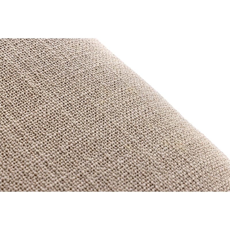 Pemberly Row Modern Beige Linen Counter Chair with Rubberwood Legs