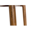 Pemberly Row Modern Beige Linen Counter Chair with Rubberwood Legs