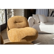 Pemberly Row Modern Mustard Fabric Swivel Accent Chair