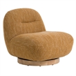 Pemberly Row Modern Mustard Fabric Swivel Accent Chair