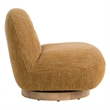 Pemberly Row Modern Mustard Fabric Swivel Accent Chair