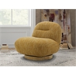 Pemberly Row Modern Mustard Fabric Swivel Accent Chair