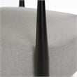 Pemberly Row Modern Grey Fabric Accent Chair with Black & Gold Arms