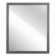 Pemberly Row Contemporary Dark Gray Wall Mirror in Acacia Wood Frame