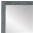 Pemberly Row Contemporary Dark Gray Wall Mirror in Acacia Wood Frame