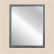 Pemberly Row Contemporary Dark Gray Wall Mirror in Acacia Wood Frame
