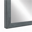 Pemberly Row Contemporary Dark Gray Wall Mirror in Acacia Wood Frame