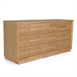 Pemberly Row Natural Finish Solid Wooden 6-Drawer Dresser
