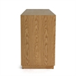 Pemberly Row Natural Finish Solid Wooden 6-Drawer Dresser