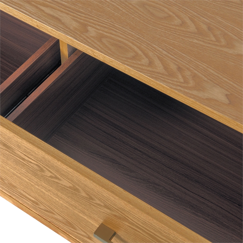 Pemberly Row Natural Finish Solid Wooden 6-Drawer Dresser
