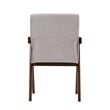 Pemberly Row Modern Beige Fabric and Walnut Dining Chair Set of 2