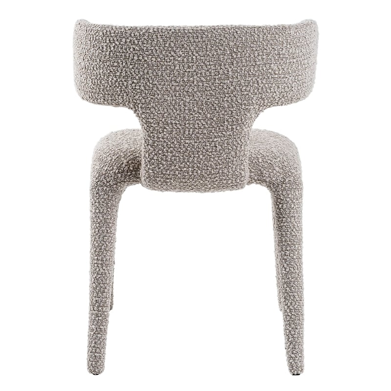 Pemberly Row Modern Light Gray Fabric Dining Chair with Iron Frame