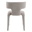 Pemberly Row Modern Light Gray Fabric Dining Chair with Iron Frame
