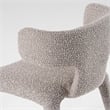 Pemberly Row Modern Light Gray Fabric Dining Chair with Iron Frame