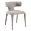 Pemberly Row Modern Light Gray Fabric Dining Chair with Iron Frame