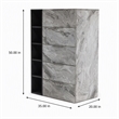 Pemberly Row Modern MDF Faux Marble Bedroom Chest in Gray Wash Finish