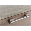 Pemberly Row 5-Drawer Chest in Faux Concrete Laminate and Oak Brown Finish