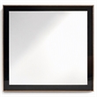 Pemberly Row Rectangular Mirror with Black Wood Frame and Rose Gold Steel