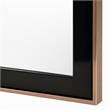 Pemberly Row Rectangular Mirror with Black Wood Frame and Rose Gold Steel