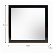 Pemberly Row Rectangular Mirror with Black Wood Frame and Rose Gold Steel