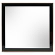 Pemberly Row Rectangular Mirror with Black Wood Frame and Rose Gold Steel