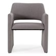 Pemberly Row Modern Gray Upholstered Dining Chair with Metal Frame