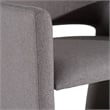 Pemberly Row Modern Gray Upholstered Dining Chair with Metal Frame