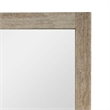 Pemberly Row Modern Faux Travertine Mirror with Wood-Based Frame