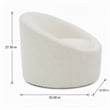 Pemberly Row Glam Polyester Swivel Accent Chair in White with Foam Seat