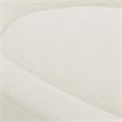 Pemberly Row Glam Polyester Swivel Accent Chair in White with Foam Seat