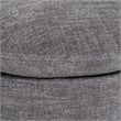 Pemberly Row Modern Swivel Dining Chair in Dark Gray Polyester Fabric