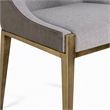 Pemberly Row Modern Grey Fabric and Brass Dining Chair