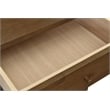 Pemberly Row Solid Wood 2 Drawer Nightstand with Tapered Legs in Walnut