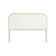 Pemberly Row King Boucle Headboard in Natural with White Upholstery