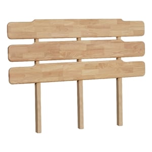 Pemberly Row King Solid Wood Horizontal Plank Headboard in Natural