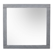 Pemberly Row Modern Square Wall Mirror with Thick Frame in Gray Crackle