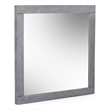 Pemberly Row Modern Square Wall Mirror with Thick Frame in Gray Crackle