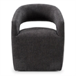 Pemberly Row Modern Upholstered Fabric Dining Chair in Dark Gray