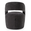 Pemberly Row Modern Upholstered Fabric Dining Chair in Dark Gray