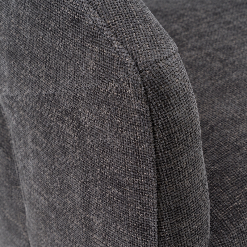 Pemberly Row Modern Upholstered Fabric Dining Chair in Dark Gray