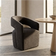 Pemberly Row Modern Upholstered Fabric Dining Chair in Dark Gray