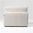 Pemberly Row Modern 43x43 Inch Fabric Modular Armless Seat in Off White