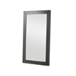 Pemberly Row Modern Rectangular Wall Mirror with Thick Frame in Matte Gray