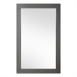 Pemberly Row Modern Rectangular Wall Mirror with Thick Frame in Matte Gray