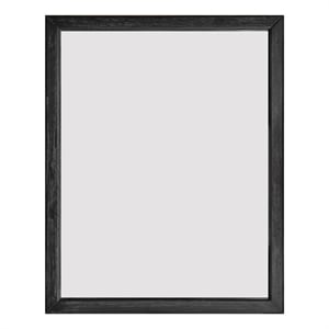 Pemberly Row Modern Rectangular Solid Acacia Dresser Mirror in Black