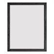 Pemberly Row Modern Rectangular Solid Acacia Dresser Mirror in Black