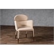 Pemberly Row Modern Vegan Leather Dining Chair in Beige & Rose Gold